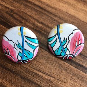 80’s Painted Earrings